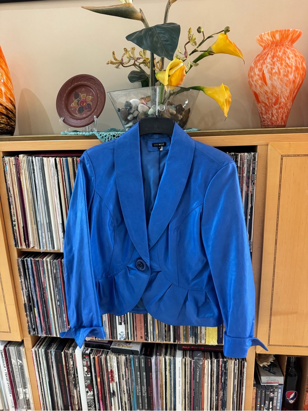 PRICE DROP:NWOT, 600 WEST, 12, lined, TANZANITE (Blue/Purple) LEATHER JKT